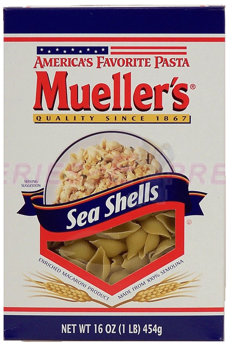 Mueller's Macaroni sea shells america's favorite pasta Full-Size Picture